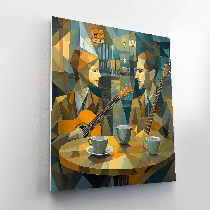 Pablo Picasso Inspired Abstract Cafe Musicians paint by numbers
