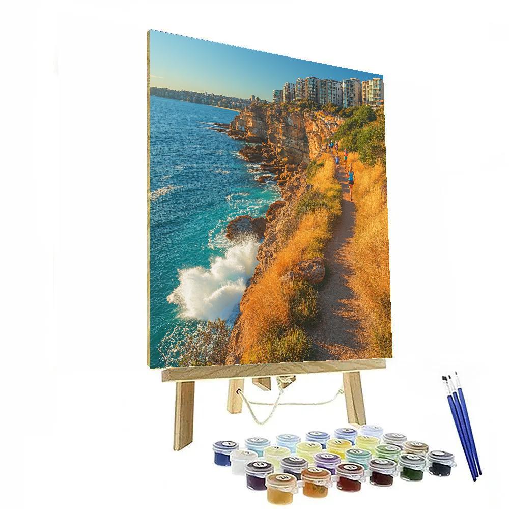 Clifftop View Of The Bondi To Coogee Walk Sydney Australia paint by color