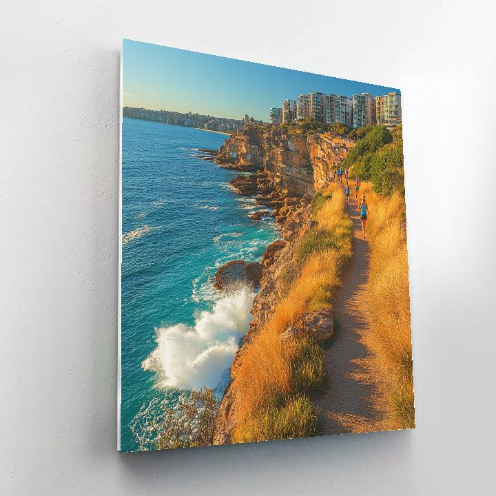 Clifftop View Of The Bondi To Coogee Walk Sydney Australia paint by color