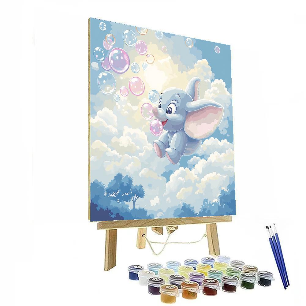 Dumbo Bubble Cloud Parade Disney Inspired Paint by numbers art