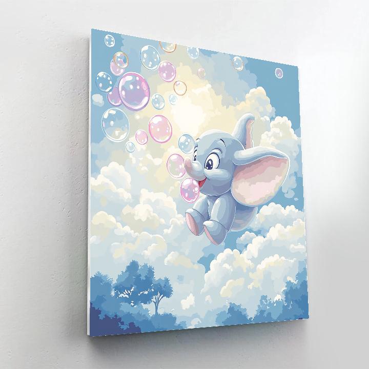 Dumbo Bubble Cloud Parade Disney Inspired Paint by numbers art