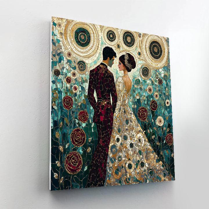 Gustav Klimt Inspired Golden Garden Celebration painting number kit