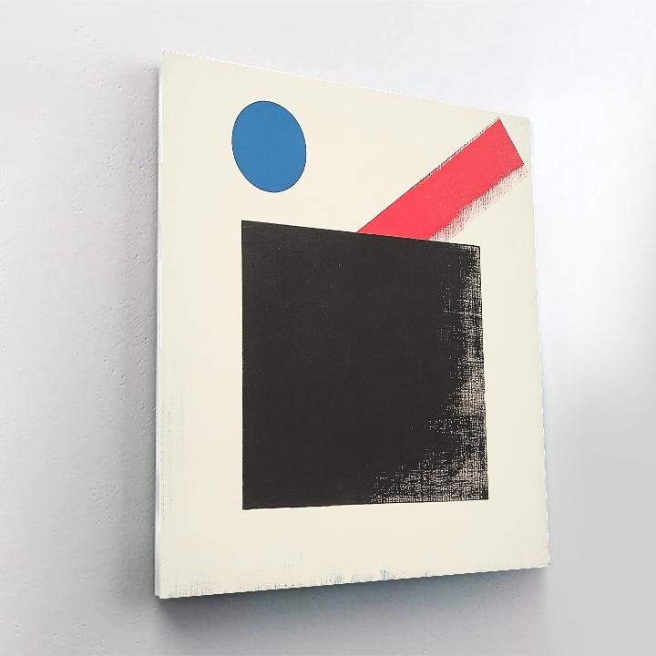 Kazimir Malevich Inspired Event Horizon Silence Number painting