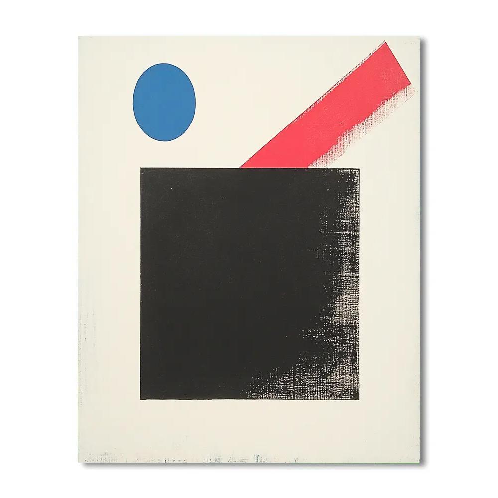 Kazimir Malevich Inspired Event Horizon Silence Number painting