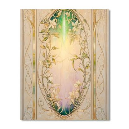 Alphonse Mucha Inspired Aurora Chloris Lattice paint by number