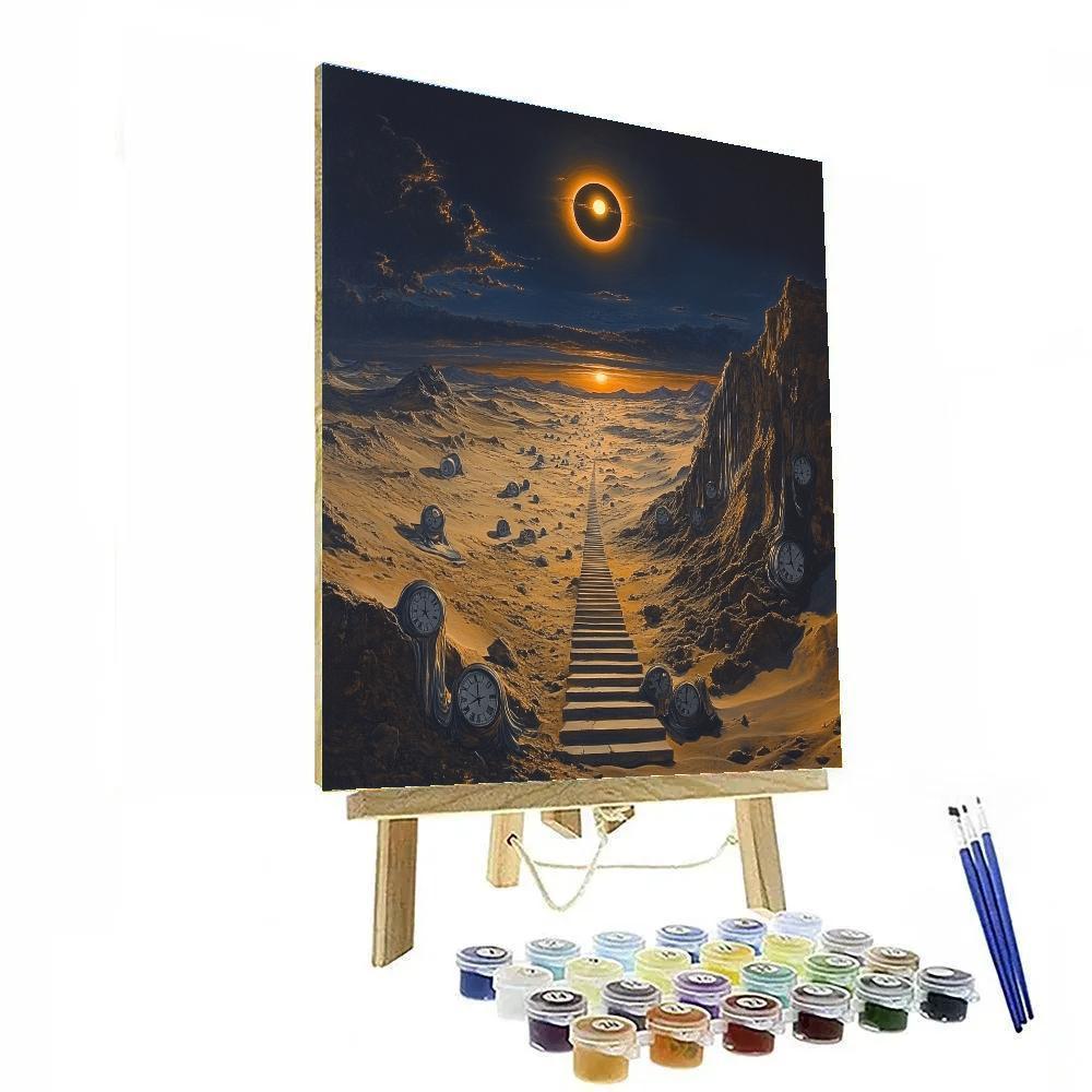Salvador Dali Inspired Desert Clockwork Eclipse Painting by numbers kit