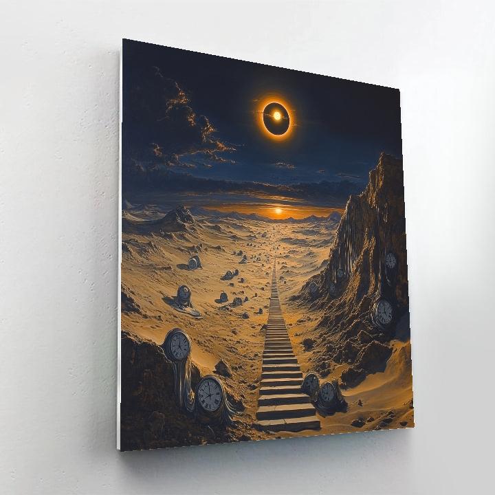 Salvador Dali Inspired Desert Clockwork Eclipse Painting by numbers kit