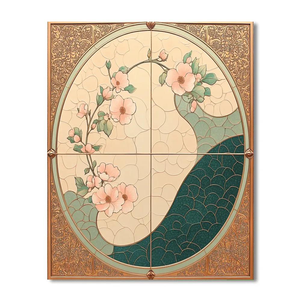 Alphonse Mucha Inspired Equinox Harmonic Rosette DIY paint by numbers