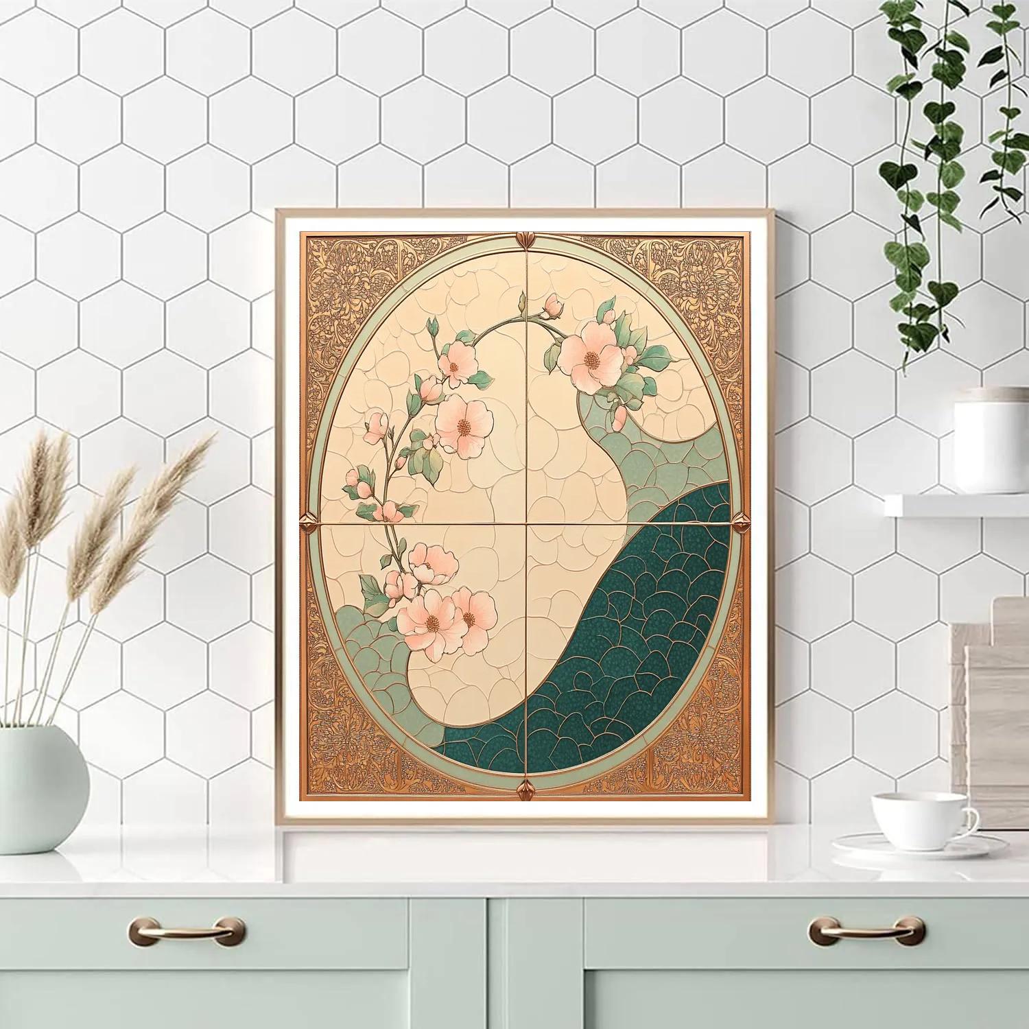 Alphonse Mucha Inspired Equinox Harmonic Rosette DIY paint by numbers