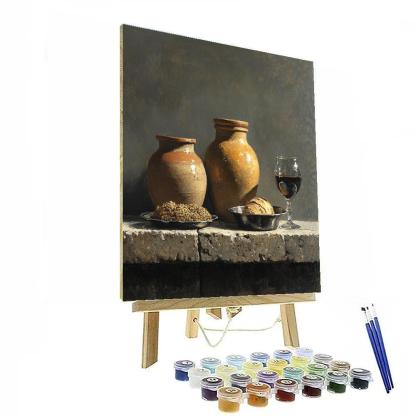 Diego Velázquez Inspired Lunar Cellar Still Life paint by color