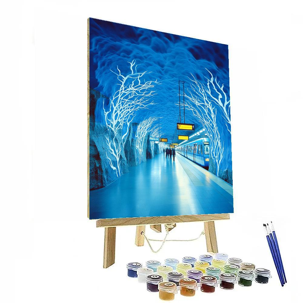 Underground Art Cavern At T Centralen Metro Stockholm Sweden paint by number
