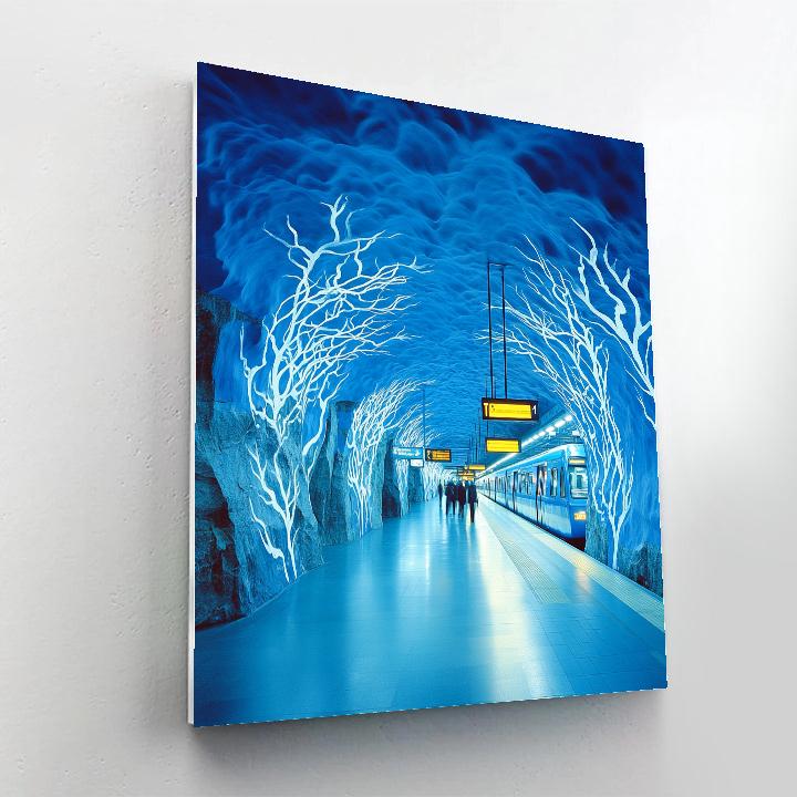 Underground Art Cavern At T Centralen Metro Stockholm Sweden paint by number