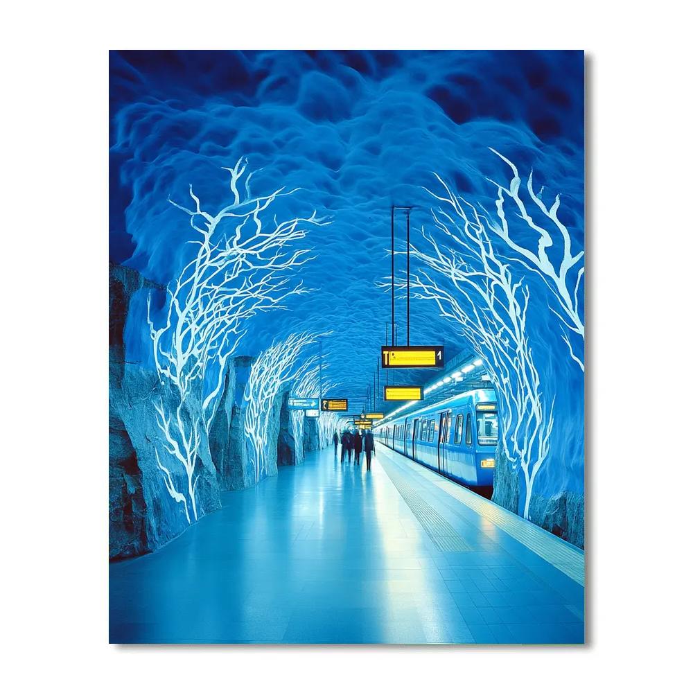 Underground Art Cavern At T Centralen Metro Stockholm Sweden paint by number