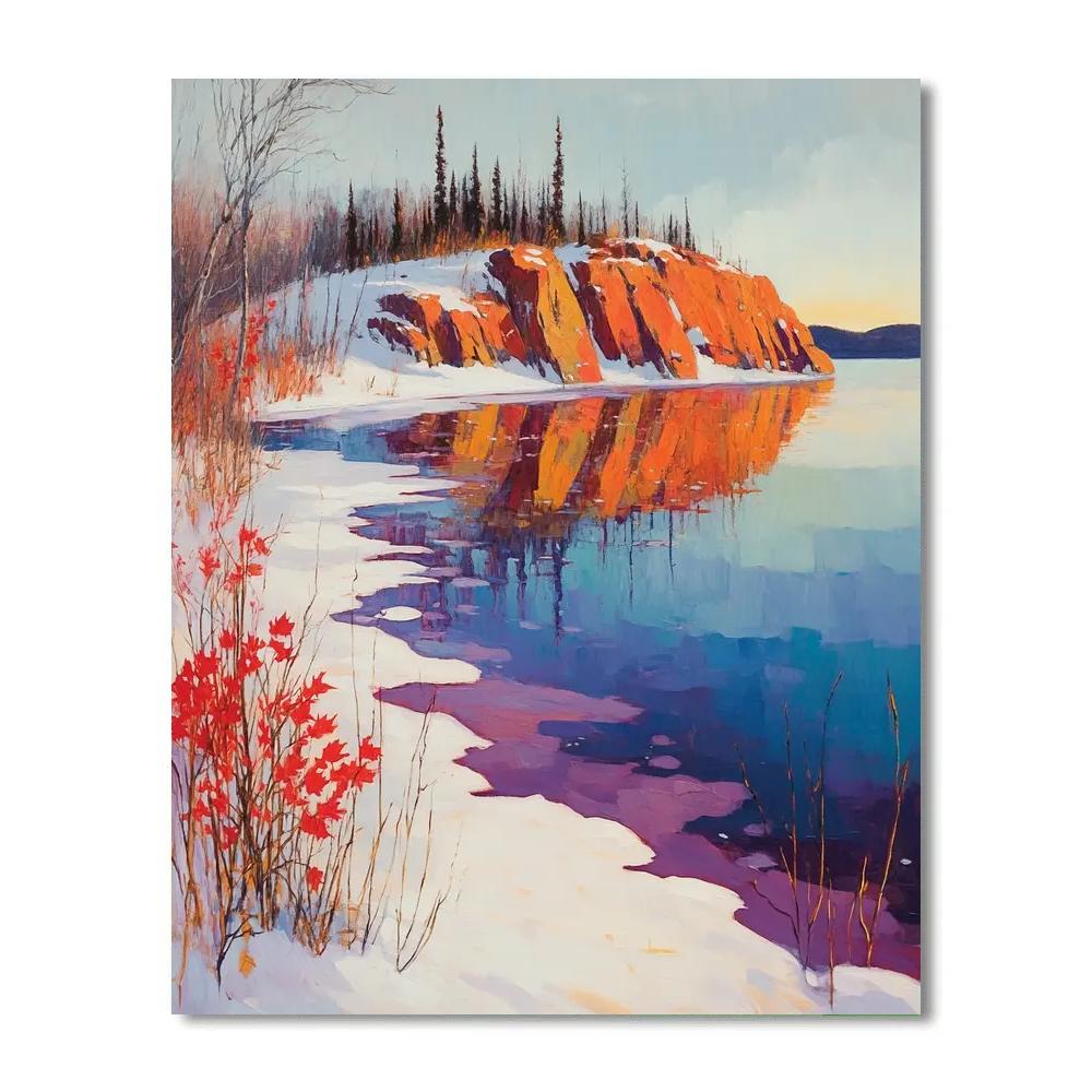 A.Y. Jackson Inspired Equinox Thaw On Northern Lake Painting by numbers kit