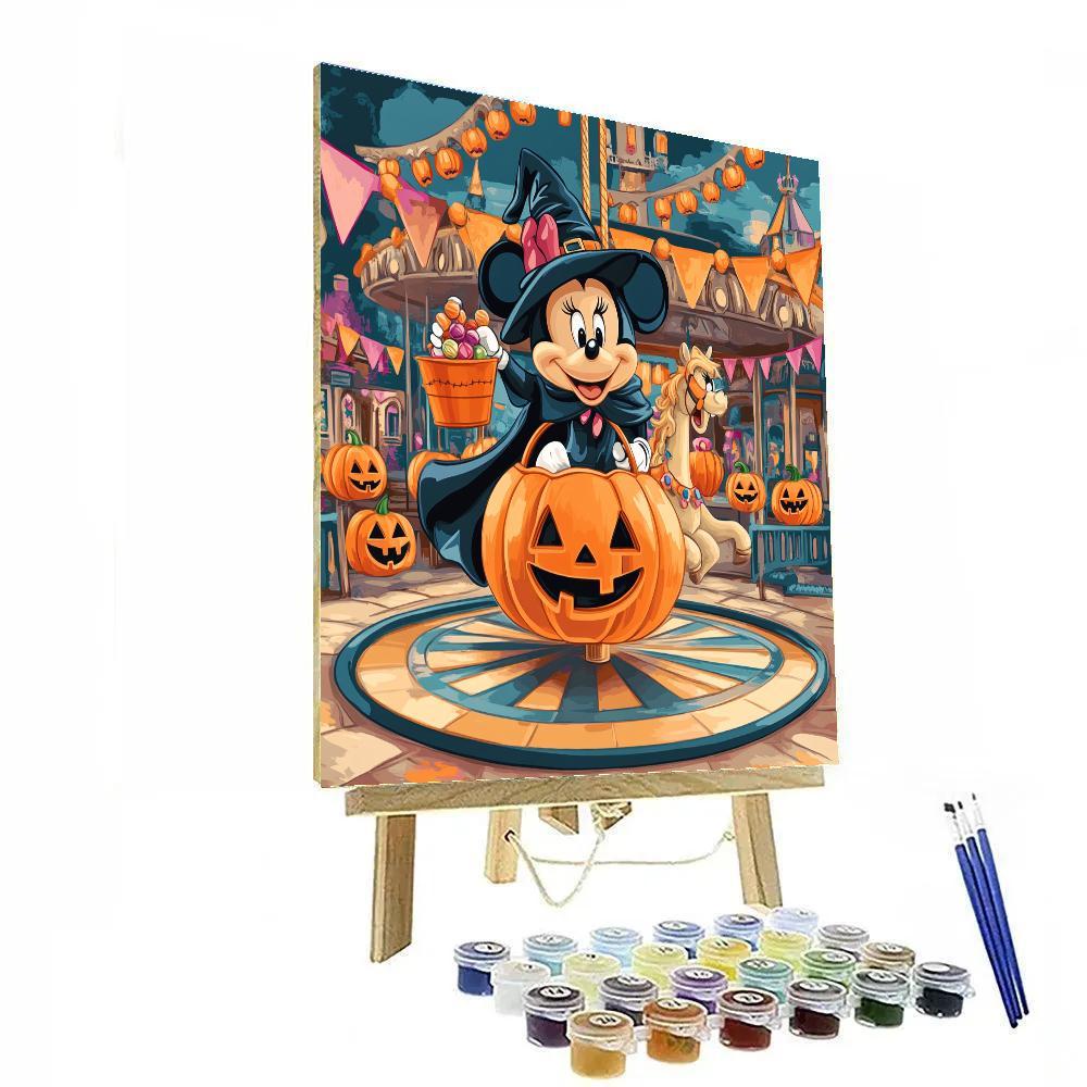 Minnie Mouse Pumpkin Carousel Parade painting number kit
