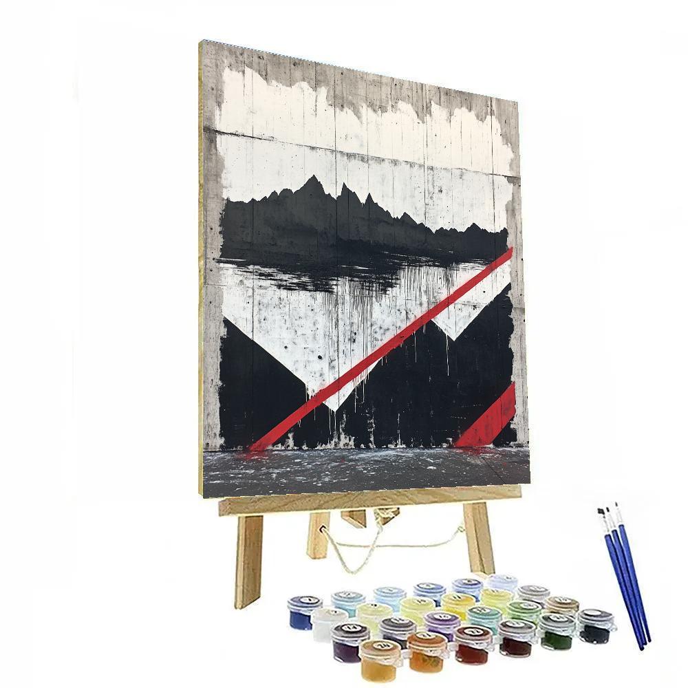 Banksy Inspired Melting Horizon DIY paint by numbers