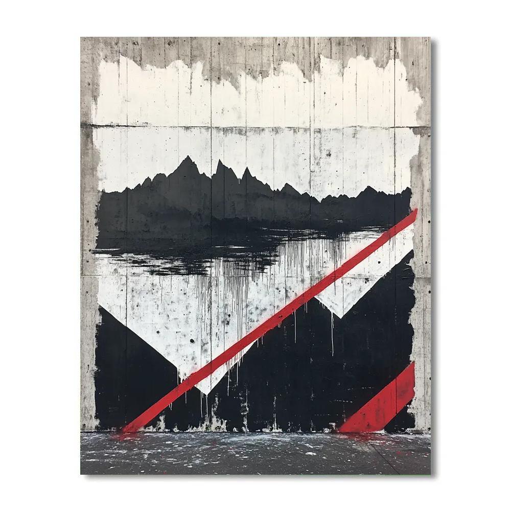 Banksy Inspired Melting Horizon DIY paint by numbers