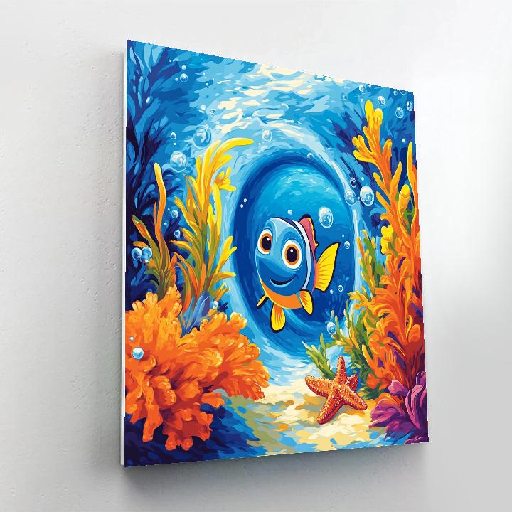 Dory Coral Reef Hide And Seek Disney Inspired Paint by numbers art