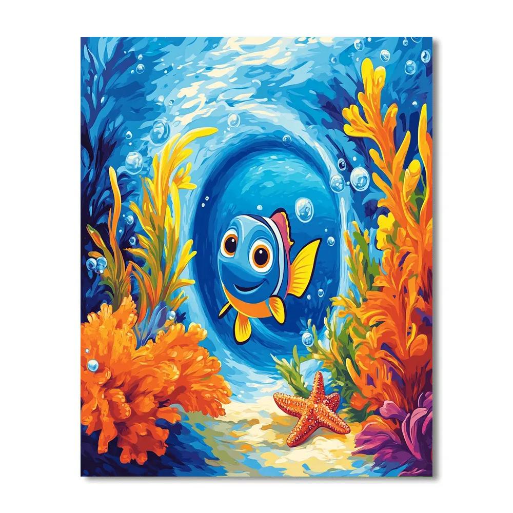 Dory Coral Reef Hide And Seek Disney Inspired Paint by numbers art