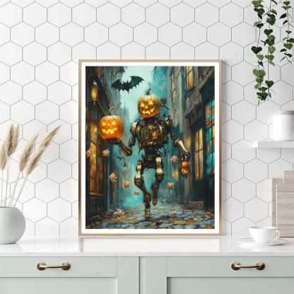 Clockwork Lantern Parade Haunted painting number kit