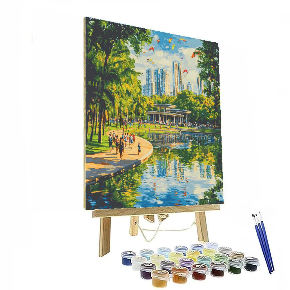 City Forest At Ibirapuera Park Sao Paulo Brazil paint by numbers