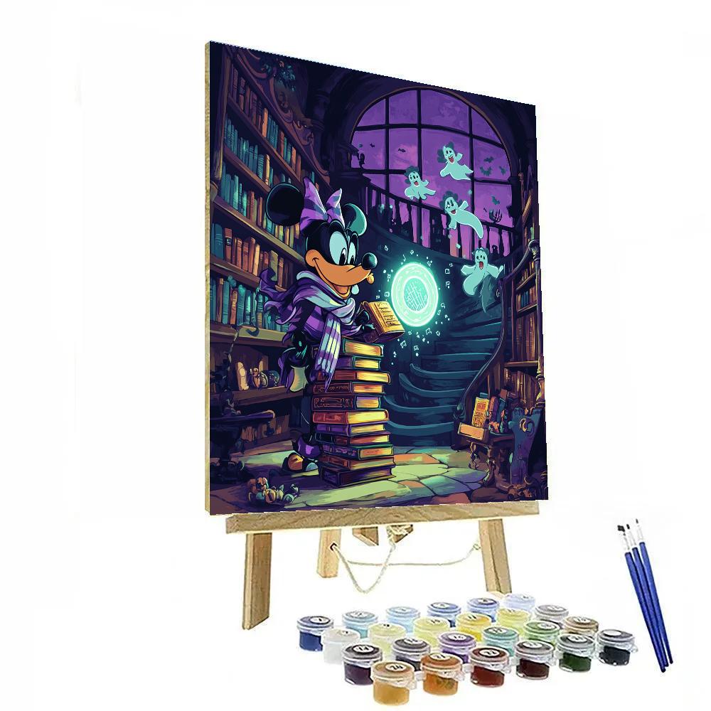Goofy Haunted Library Spell Swap paint by number