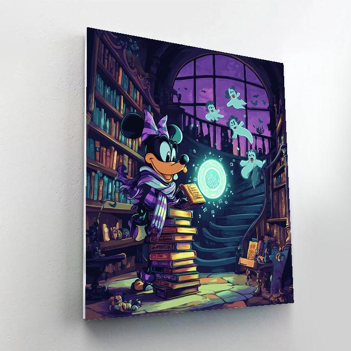 Goofy Haunted Library Spell Swap paint by number