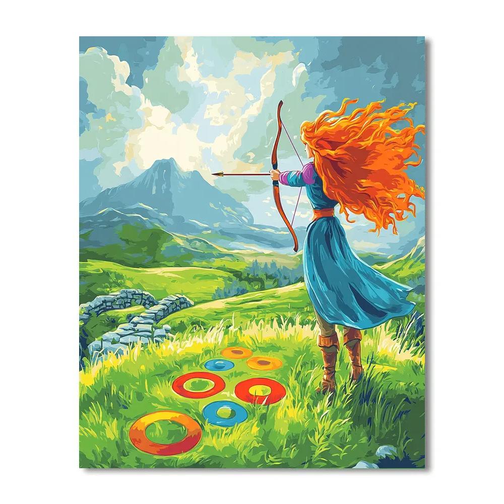 Merida Highland Windy Practice Disney Inspired Paint by numbers kits