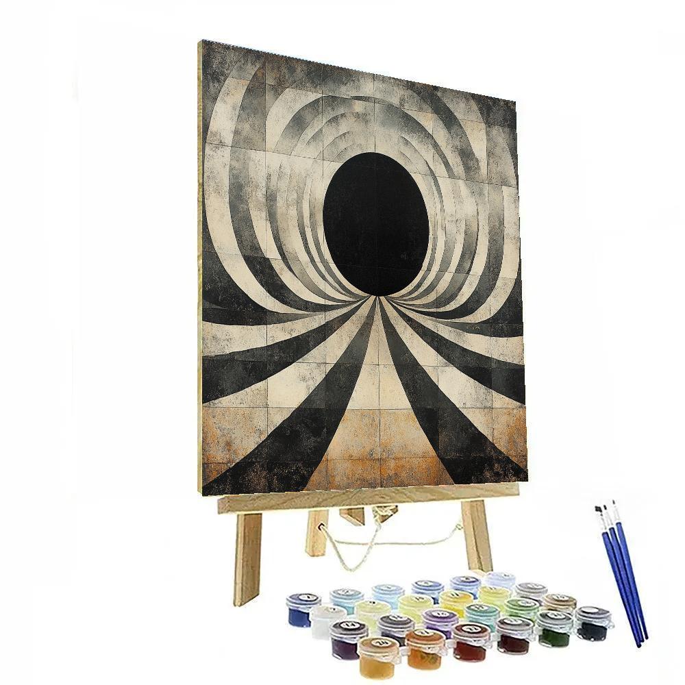 M.C. Escher Inspired Hyperbolic Eclipse Tessellations Paint by numbers kits