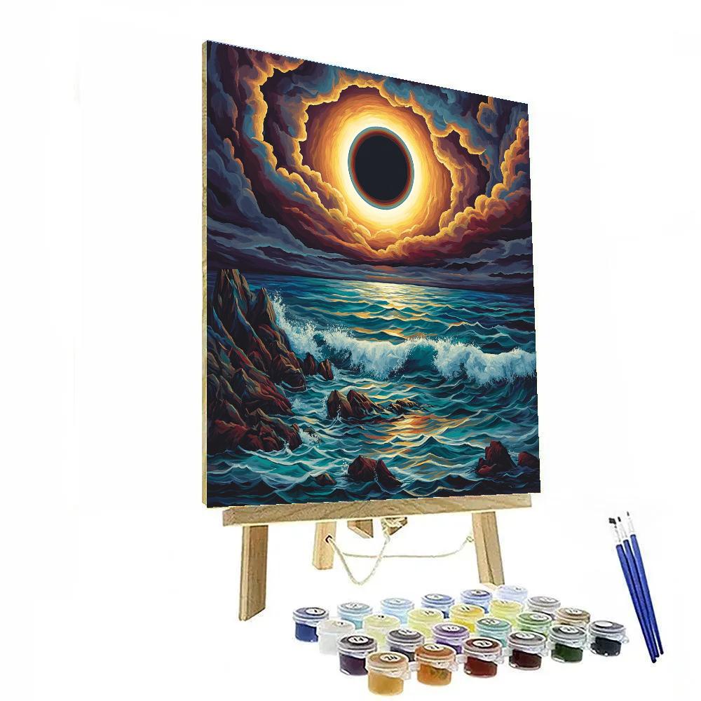 Edvard Munch Inspired Eclipse Tide In A Burning Sea Sky Paint by numbers kits