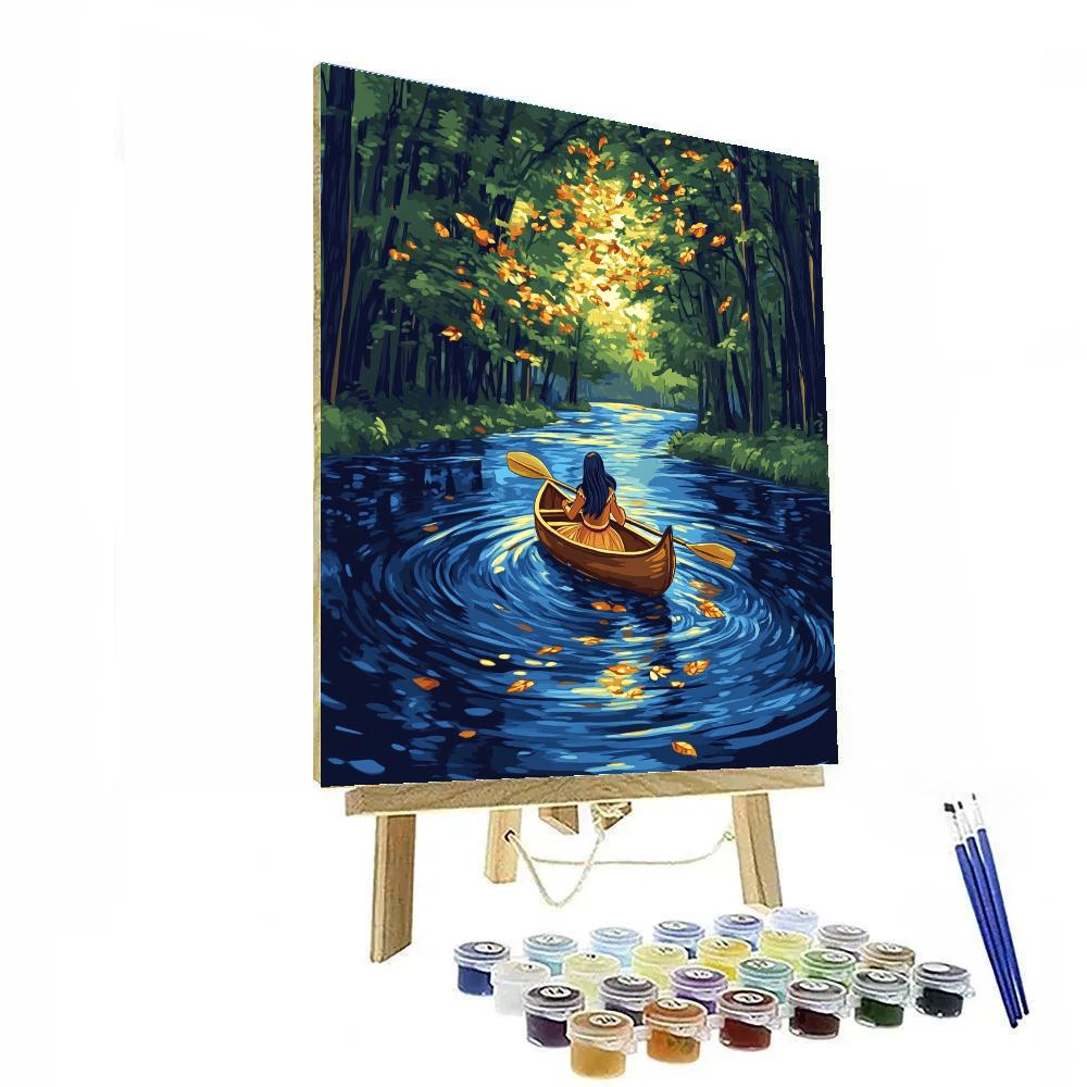 Pocahontas River Canoe Breeze Disney Inspired paint by color