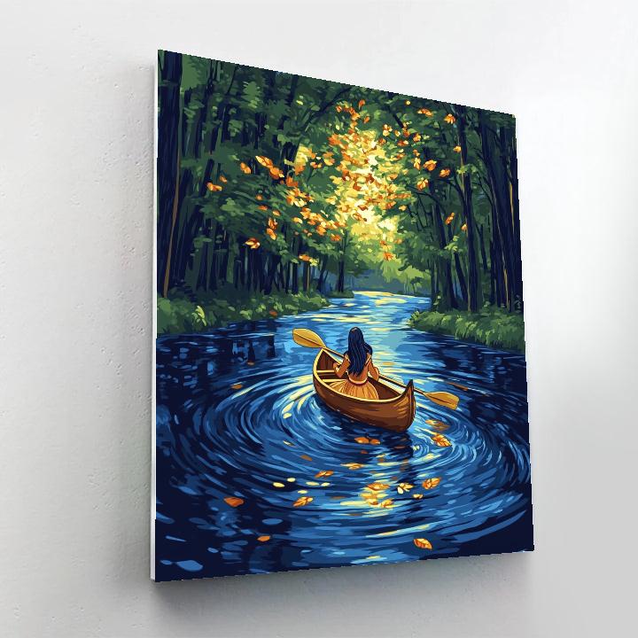 Pocahontas River Canoe Breeze Disney Inspired paint by color