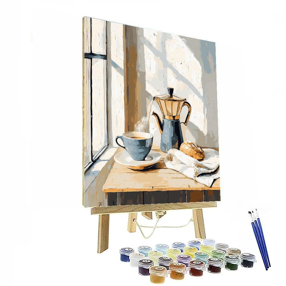 Johannes Vermeer Inspired Morning Coffee By Window Paint by numbers art