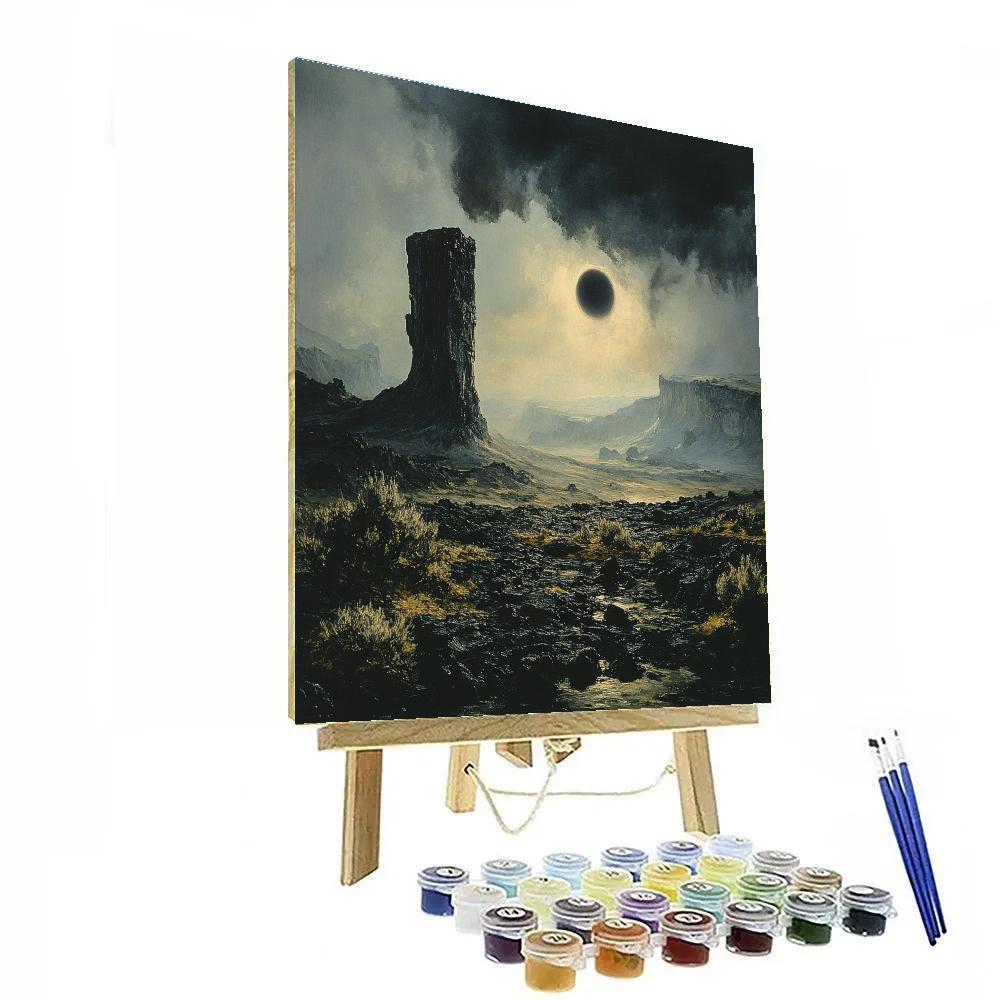 Francisco Goya Inspired Eclipse Over Basalt Moor Numbered painting kits