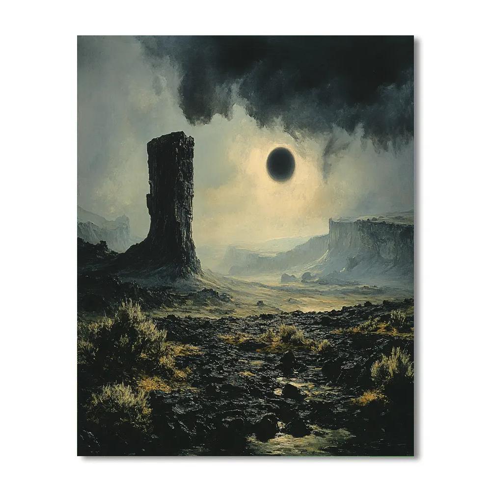 Francisco Goya Inspired Eclipse Over Basalt Moor Numbered painting kits