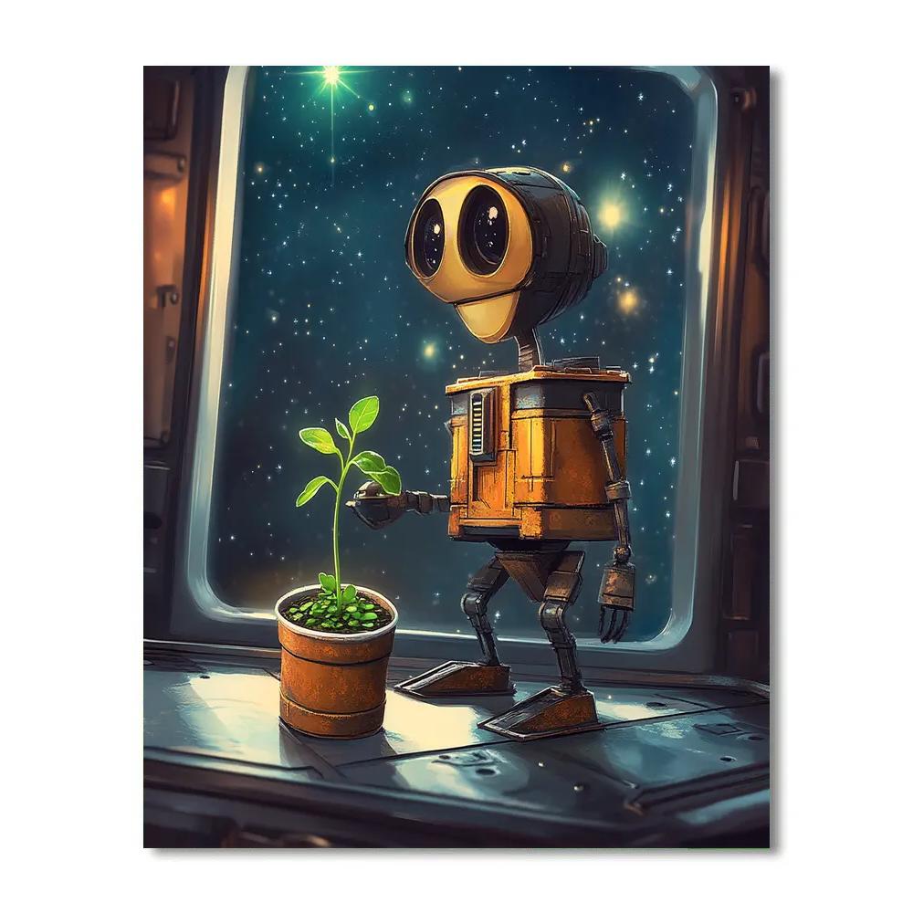 WALL E Space Garden Sprout Disney Inspired Paint by numbers kits