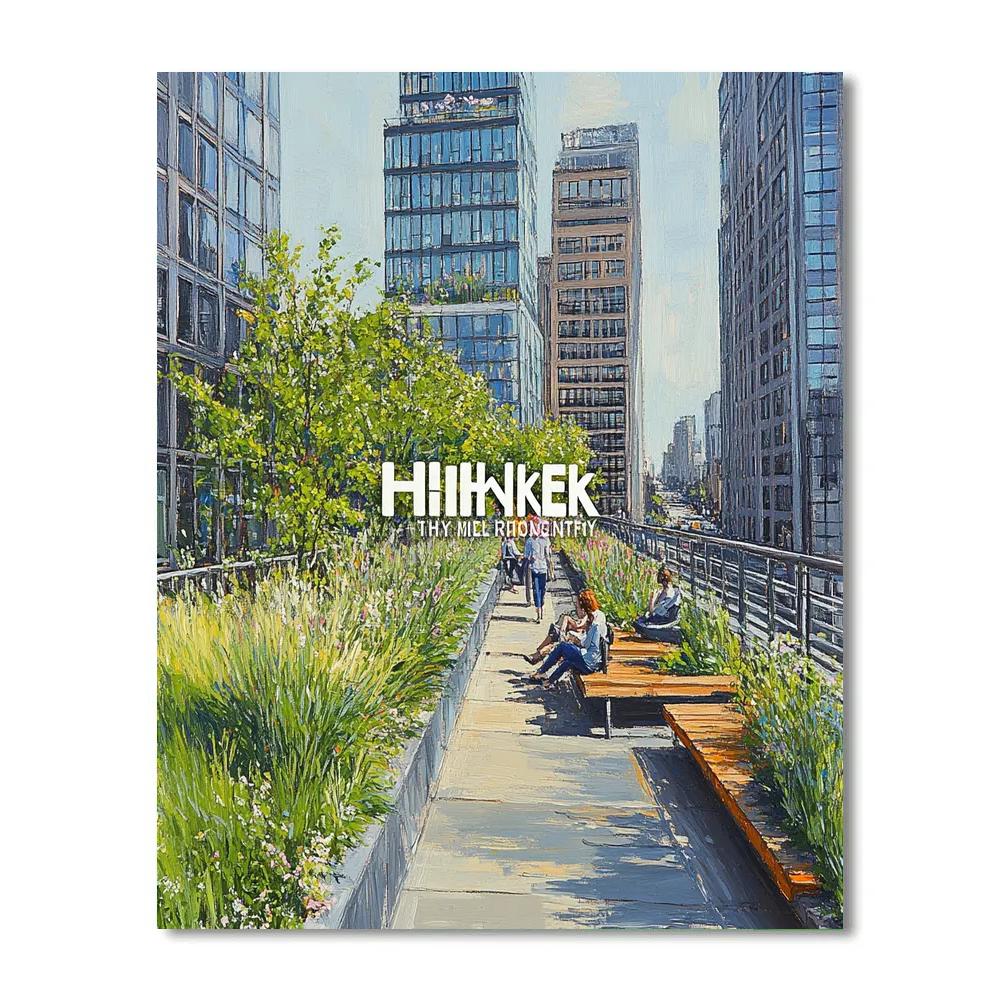 Windy Viewpoint At The High Line New York City United States Painting by numbers kit