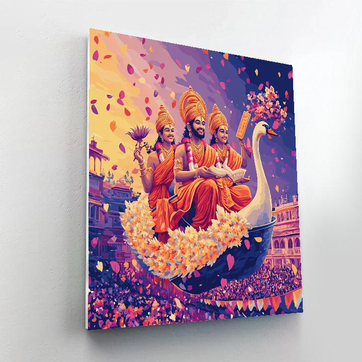 Brahma In Festival Sky Chariot Numbered painting kits
