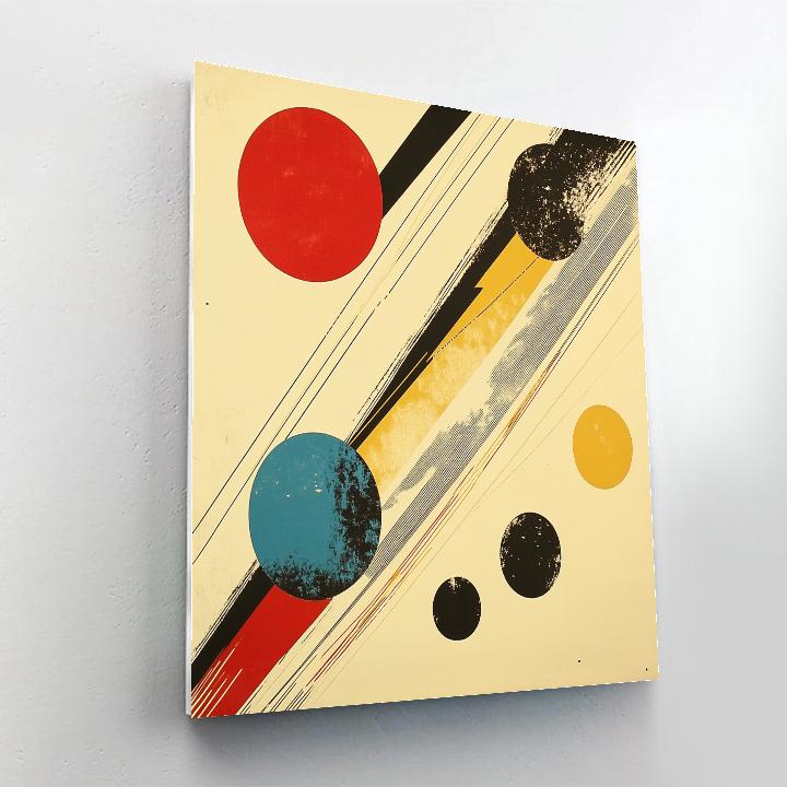 Wassily Kandinsky Inspired Abstract Solar System Symphony paint by number
