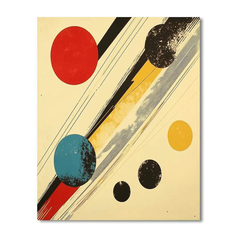 Wassily Kandinsky Inspired Abstract Solar System Symphony paint by number