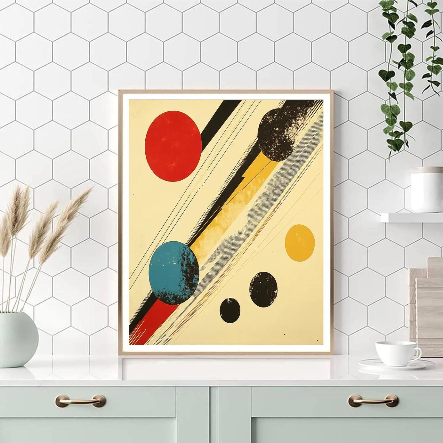 Wassily Kandinsky Inspired Abstract Solar System Symphony paint by number