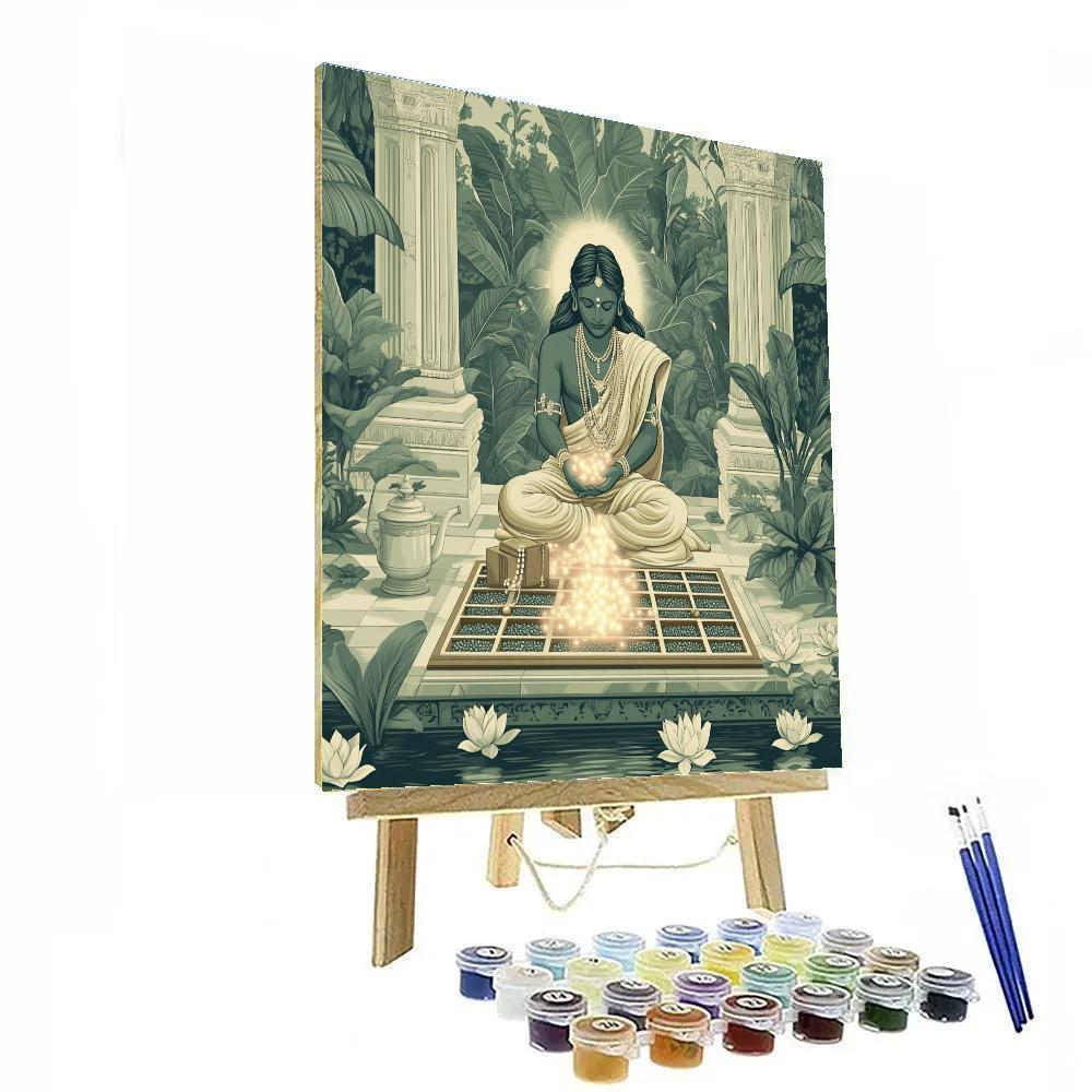 Garden Pavilion Of Brahma And Cosmic Seeds Painting by numbers kit