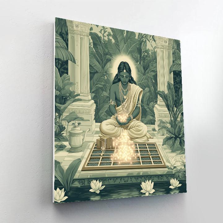 Garden Pavilion Of Brahma And Cosmic Seeds Painting by numbers kit