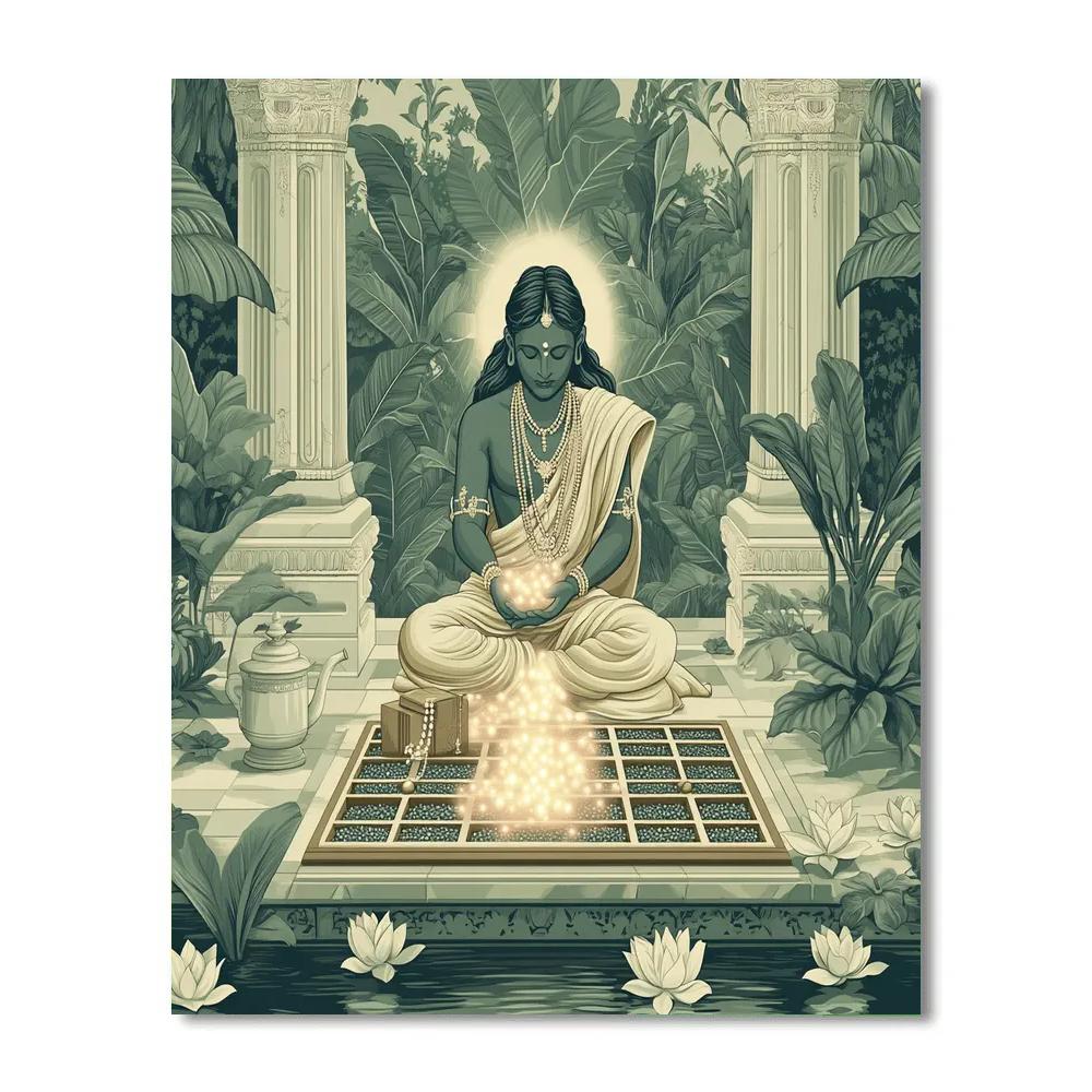 Garden Pavilion Of Brahma And Cosmic Seeds Painting by numbers kit