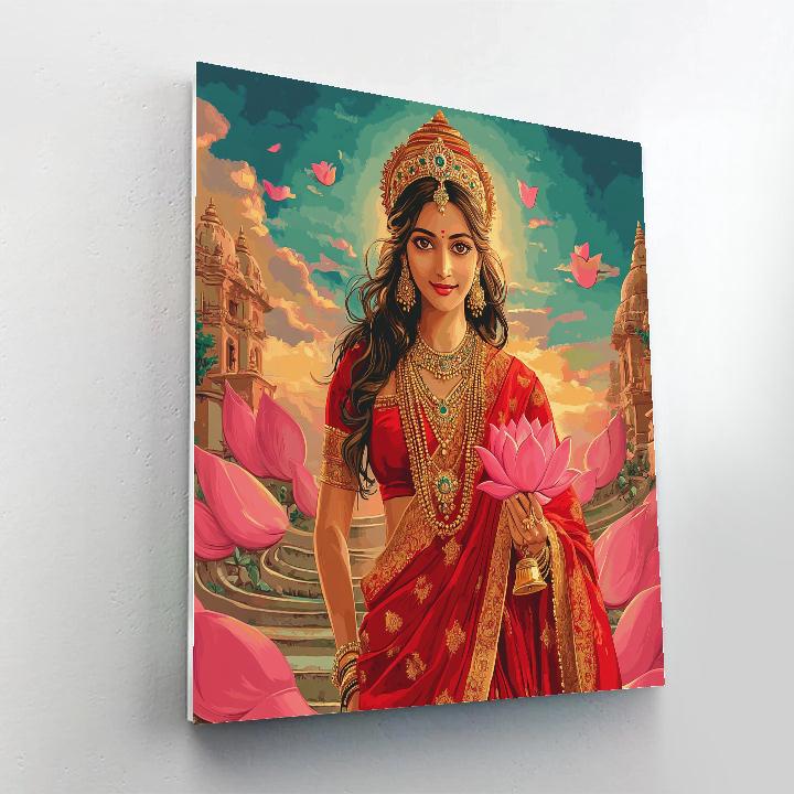 Parvati On The Celestial Lotus Stairway paint by numbers