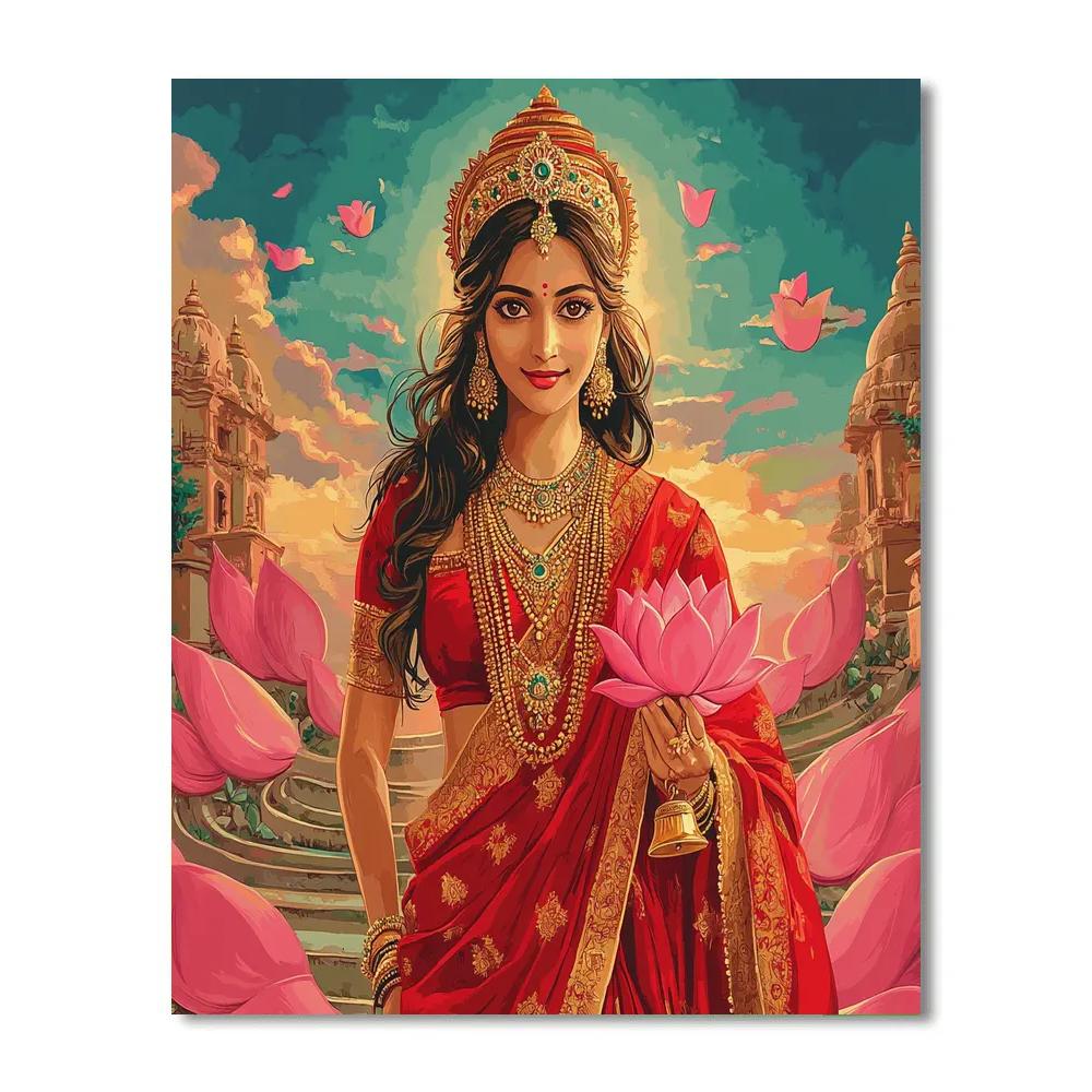 Parvati On The Celestial Lotus Stairway paint by numbers