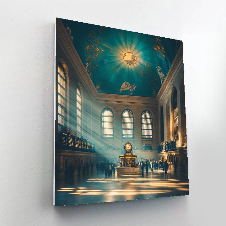Glass Roof Light At The Grand Central Terminal Main Concourse New York City United States Painting by numbers kit