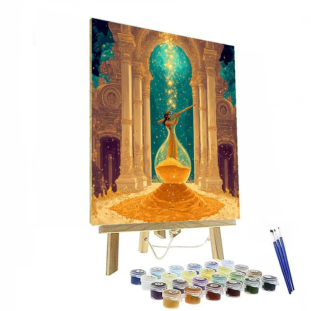 Krishna In A Time Dilation Hourglass Temple Painting by numbers kit