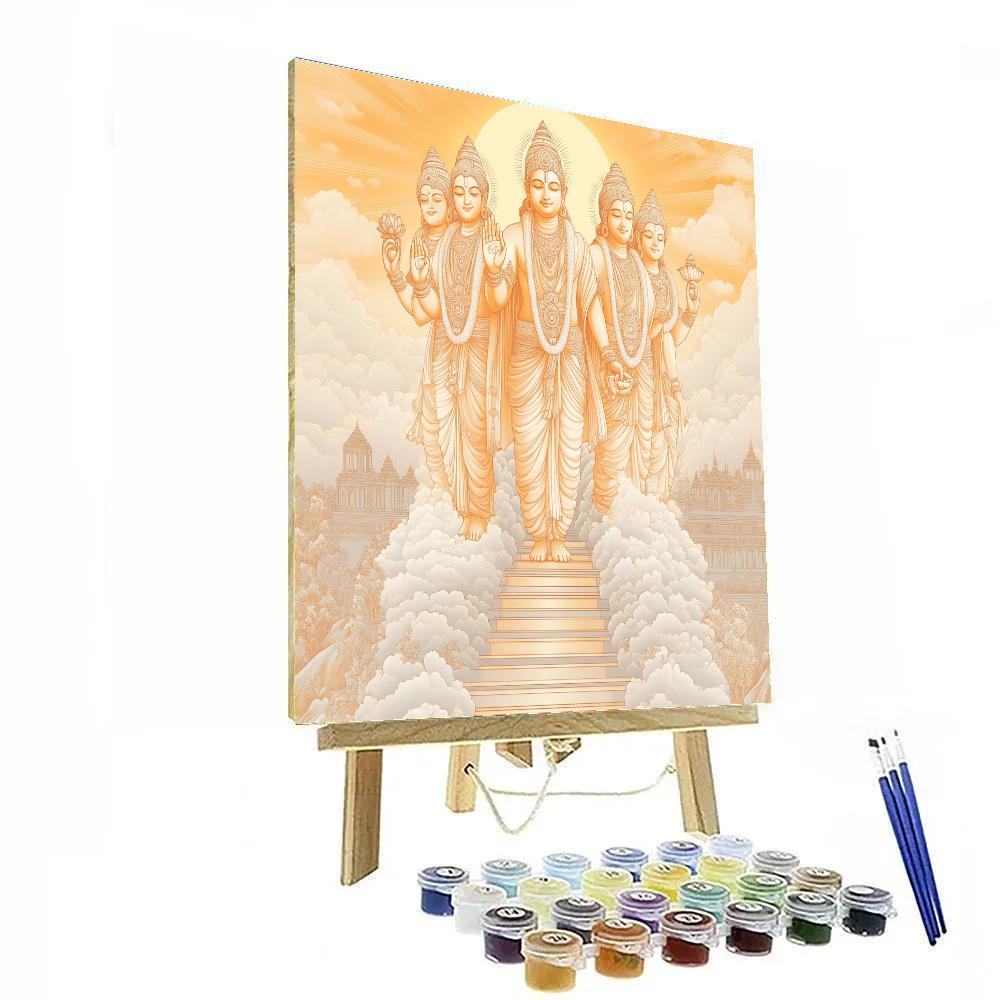 Stairway Clouds With Brahma Dawn Blessing painting number kit