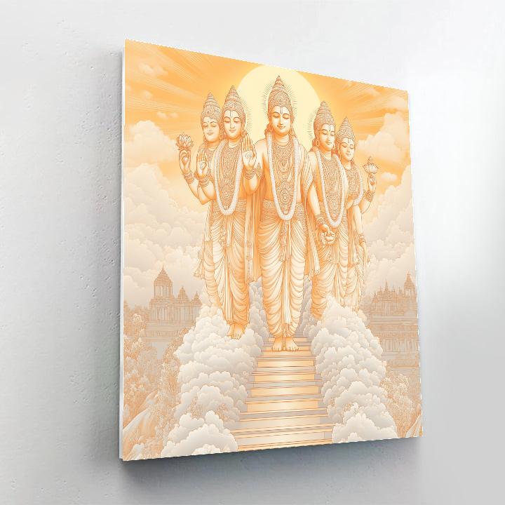 Stairway Clouds With Brahma Dawn Blessing painting number kit
